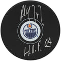 Paul Coffey Signed Edmonton Oilers Logo Hockey Puck w/HOF'04 - COFPUC402 - Paul Coffey Signed Edmonton Oilers Logo Hockey Puck w/HOF'04 product image