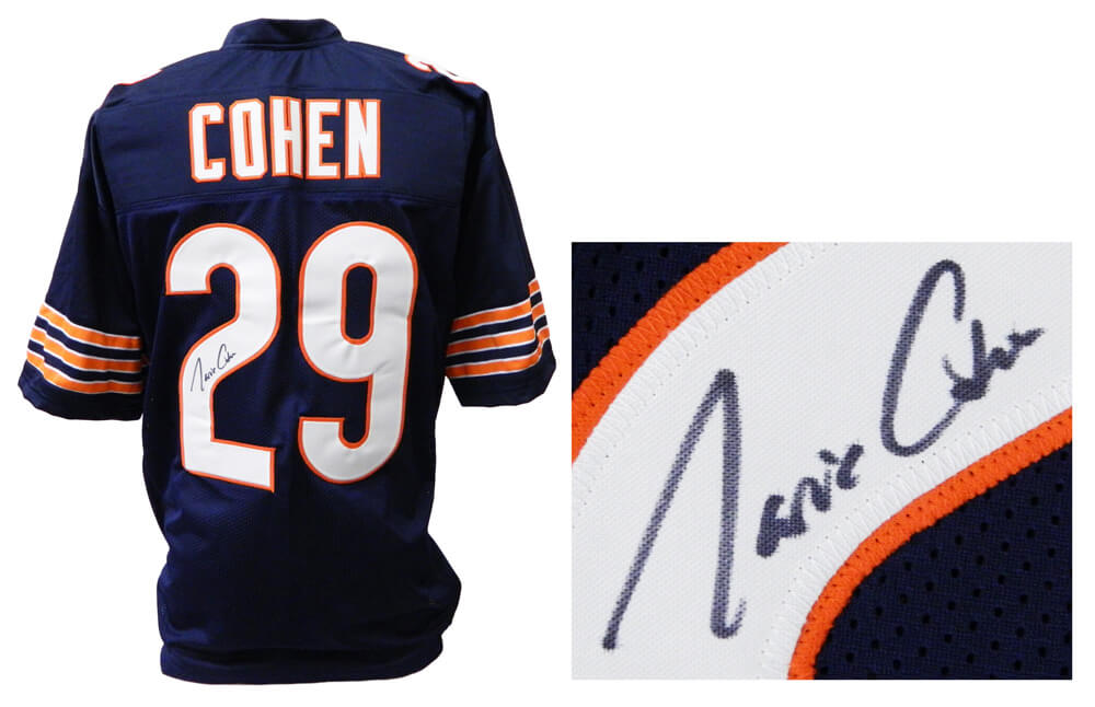 Tarik Cohen Signed Navy Custom Football Jersey - COHJRY300 - Tarik Cohen Signed Navy Custom Football Jersey product image