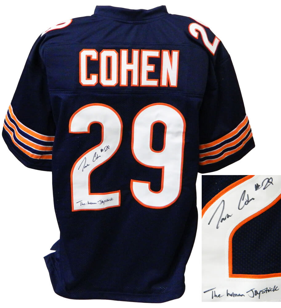 Tarik Cohen Signed Navy Custom Football Jersey w/The Human Joystick - COHJRY301 - Tarik Cohen Signed Navy Custom Football Jersey w/The Human Joystick product image