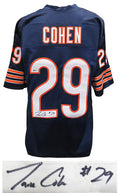 Tarik Cohen Signed Navy Custom Football Jersey (Beckett) - COHJRY302 - Tarik Cohen Signed Navy Custom Football Jersey (Beckett) product image