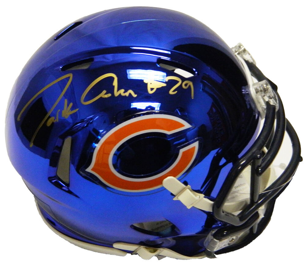 Tarik Cohen Signed Chicago Bears Chrome Riddell Speed Mini Helmet - COHMIN303 - Tarik Cohen Signed Chicago Bears Chrome Riddell Speed Mini Helmet product image