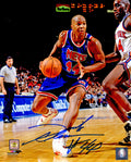 Derrick Coleman Signed Nets Action vs Knicks 8x10 Photo - COL08P200 - Derrick Coleman Signed Nets Action vs Knicks 8x10 Photo product image