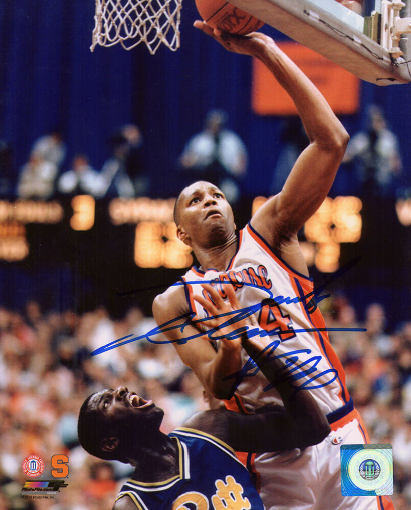 Derrick Coleman Signed Syracuse Action vs Pitt 8x10 Photo - COL08P204 - Derrick Coleman Signed Syracuse Action vs Pitt 8x10 Photo product image
