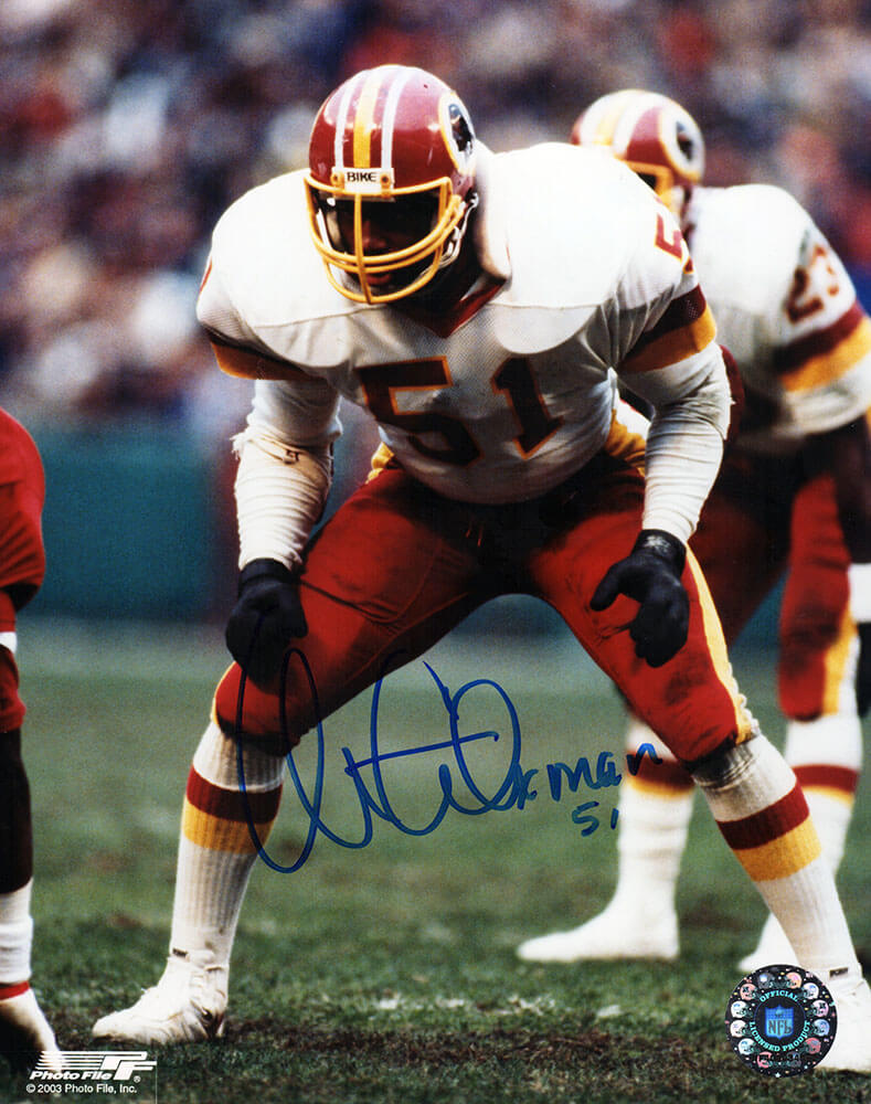 Monte Coleman Signed Washington Football Team White Jersey Stance 8x10 Photo - COL08P320TW - Monte Coleman Signed Washington Football Team White Jersey Stance 8x10 Photo product image