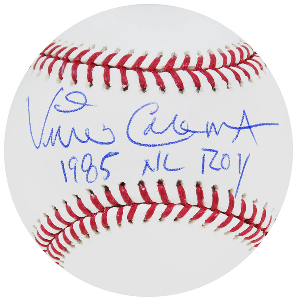Vince Coleman Signed Rawlings Official MLB Baseball w/85 NL ROY - COLBSB111 - Vince Coleman Signed Rawlings Official MLB Baseball w/85 NL ROY product image
