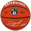 Derrick Coleman Signed Brooklyn Nets Logo Wilson NBA Basketball - COLBSK204 - Derrick Coleman Signed Brooklyn Nets Logo Wilson NBA Basketball product image