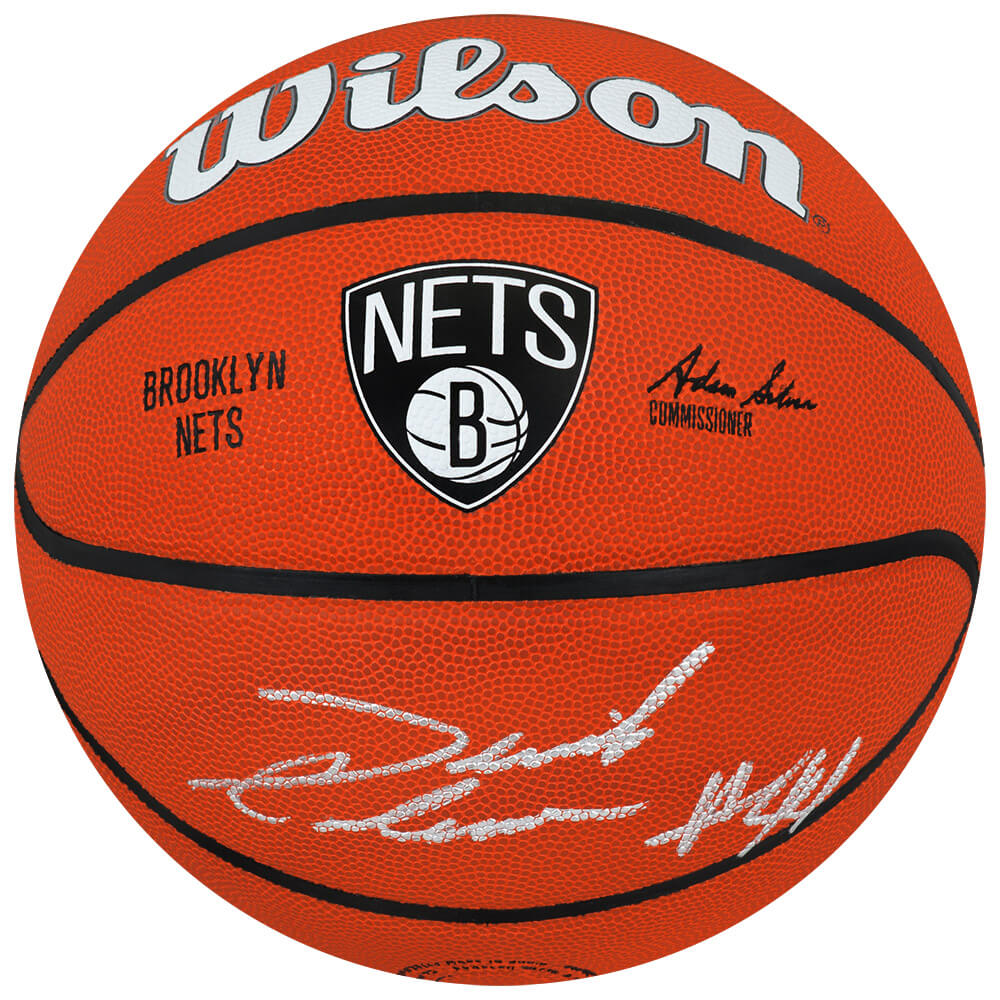 Derrick Coleman Signed Brooklyn Nets Logo Wilson NBA Basketball - COLBSK204 - Derrick Coleman Signed Brooklyn Nets Logo Wilson NBA Basketball product image