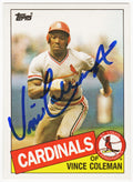 Vince Coleman Signed St. Louis Cardinals 1985 Topps Traded Rookie Baseball Trading Card #24T - COLCAR100 - Vince Coleman Signed St. Louis Cardinals 1985 Topps Traded Rookie Baseball Trading Card #24T product image