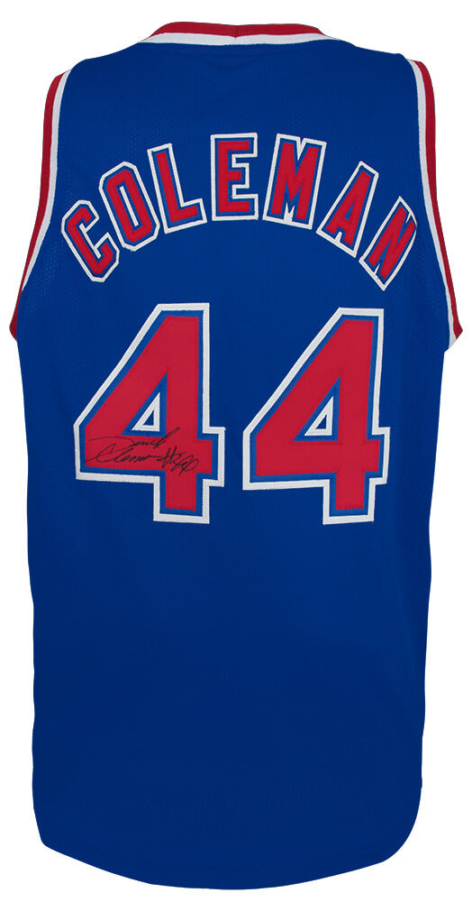 Derrick Coleman Signed Blue Custom Basketball Jersey - COLJRY200 - Derrick Coleman Signed Blue Custom Basketball Jersey product image