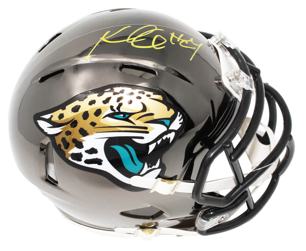 Keelan Cole Signed Jacksonville Jaguars Chrome Riddell Speed Mini Helmet - COLMIN300 - Keelan Cole Signed Jacksonville Jaguars Chrome Riddell Speed Mini Helmet product image