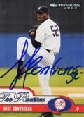 Jose Contreras Signed New York Yankees 2003 Donruss Rookie Baseball Trading Card #4 - CONCAR100 - Jose Contreras Signed New York Yankees 2003 Donruss Rookie Baseball Trading Card #4 product image