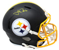 James Conner Signed Pittsburgh Steelers Flat Black Matte Riddell Speed Full Size Replica Helmet - CONREP302 - James Conner Signed Pittsburgh Steelers Flat Black Matte Riddell Speed Full Size Replica Helmet product image