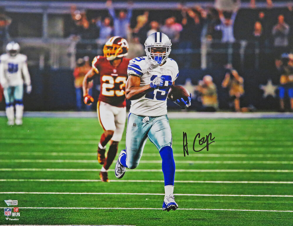 Amari Cooper Signed Dallas Cowboys White Jersey Running 16x20 Photo (Fanatics) - COO16P300 - Amari Cooper Signed Dallas Cowboys White Jersey Running 16x20 Photo (Fanatics) product image