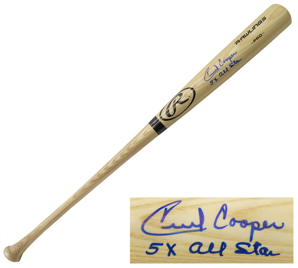 Cecil Cooper Signed Louisville Slugger Blonde Baseball Bat w/5x All Star - COOBAT100 - Cecil Cooper Signed Louisville Slugger Blonde Baseball Bat w/5x All Star product image
