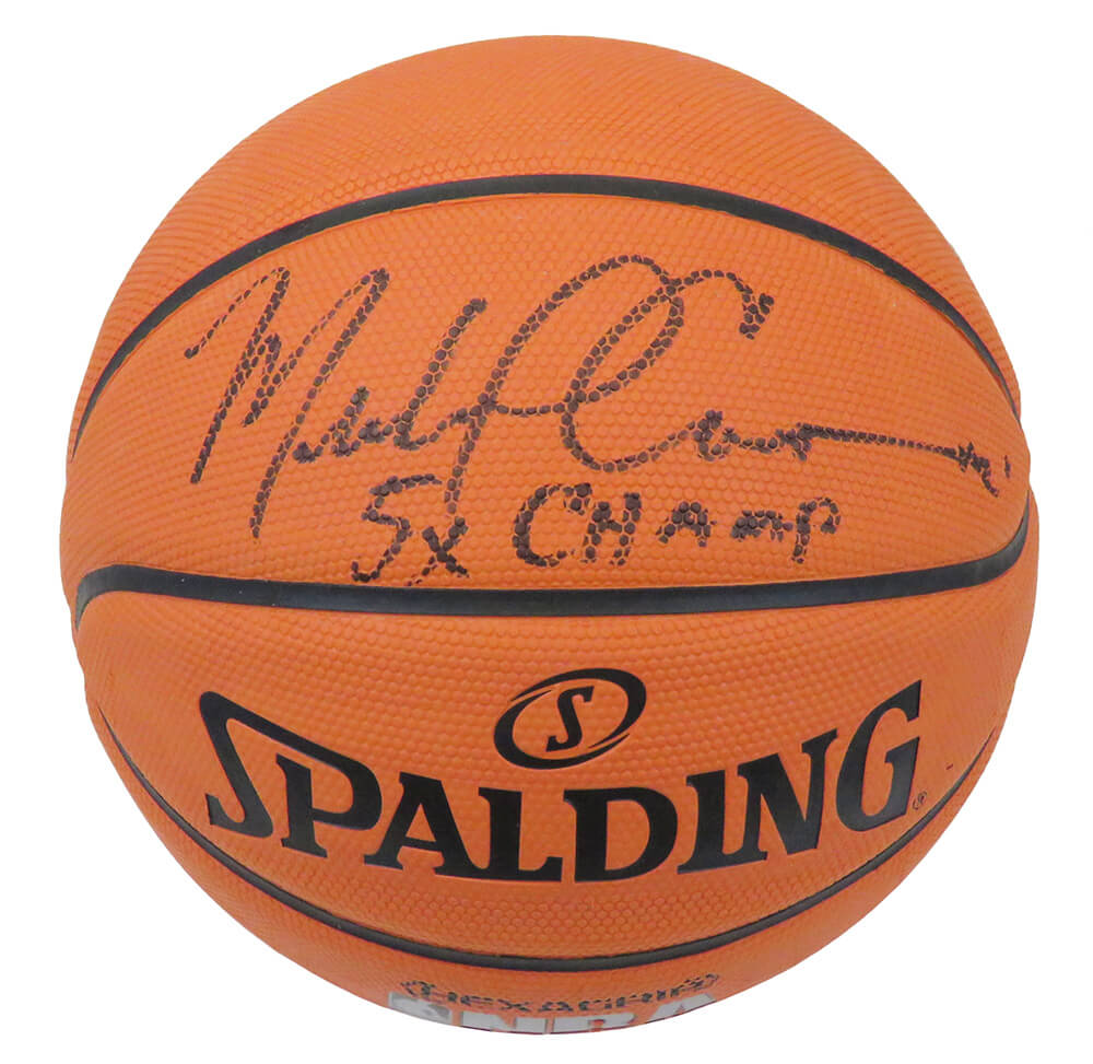 Michael Cooper Signed Spalding NBA Hexa-Grip Basketball w/5x Champs - COOBSK200 - Michael Cooper Signed Spalding NBA Hexa-Grip Basketball w/5x Champs product image