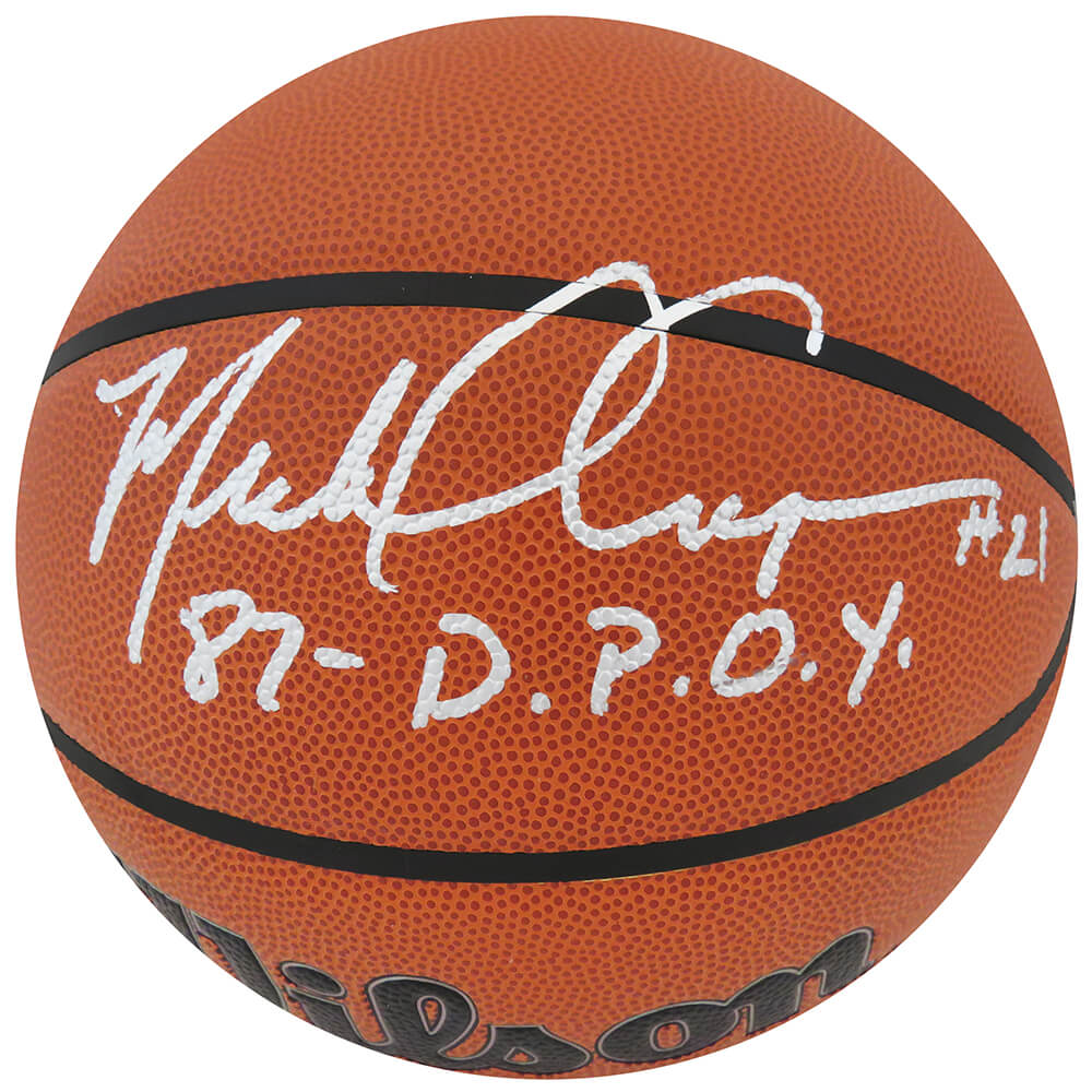 Michael Cooper Signed Wilson Indoor/Outdoor NBA Basketball w/87 NBA DPOY - COOBSK203 - Michael Cooper Signed Wilson Indoor/Outdoor NBA Basketball w/87 NBA DPOY product image