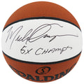 Michael Cooper Signed Spalding White Panel Basketball w/5x Champs - COOBSK205 - Michael Cooper Signed Spalding White Panel Basketball w/5x Champs product image
