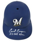 Cecil Cooper Signed Milwaukee Brewers Souvenir Replica Batting Helmet w/5x All Star - COOBTH100 - Cecil Cooper Signed Milwaukee Brewers Souvenir Replica Batting Helmet w/5x All Star product image
