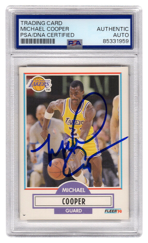 Michael Cooper Signed Los Angeles Lakers 1990-91 Fleer Basketball Trading Card #90 - (PSA Encapsulated) - COOCAR200 - Michael Cooper Signed Los Angeles Lakers 1990-91 Fleer Basketball Trading Card #90 - (PSA Encapsulated) product image