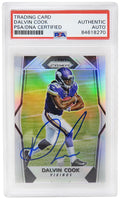 Dalvin Cook Signed Minnesota Vikings 2017 Panini Prizm Silver Football Rookie Card #231 (PSA Encapsulated) - COOCAR300 - Dalvin Cook Signed Minnesota Vikings 2017 Panini Prizm Silver Football Rookie Card #231 (PSA Encapsulated) product image
