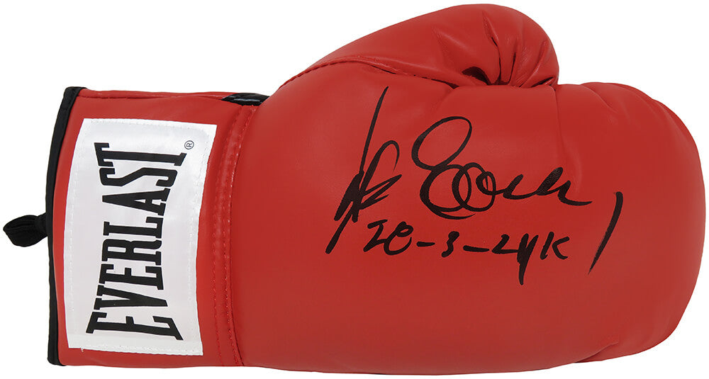 Gerry Cooney Signed Everlast Red Boxing Glove w/28-3, 24 KO's - COOGLV503 - Gerry Cooney Signed Everlast Red Boxing Glove w/28-3, 24 KO's product image