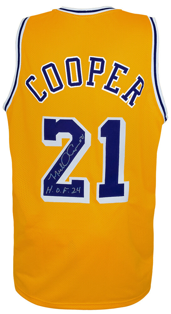 Michael Cooper Signed Gold Custom Basketball Jersey w/HOF'24 - COOJRY201 - Michael Cooper Signed Gold Custom Basketball Jersey w/HOF'24 product image
