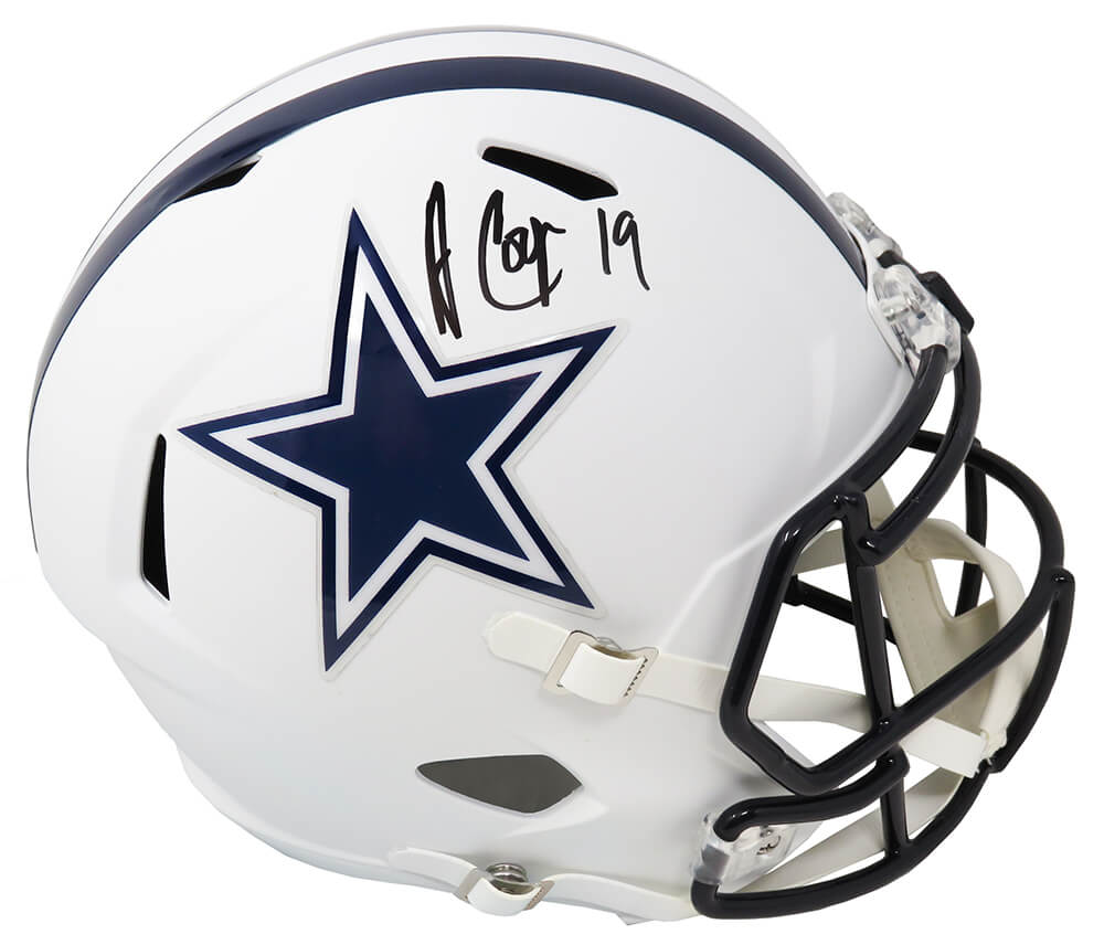 Amari Cooper Signed Dallas Cowboys Flat White Matte Riddell Full Size Speed Replica Helmet - COOREP302 - Amari Cooper Signed Dallas Cowboys Flat White Matte Riddell Full Size Speed Replica Helmet product image
