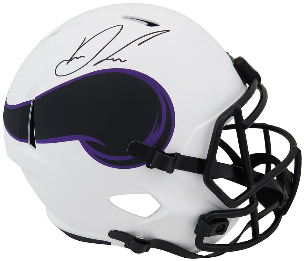 Dalvin Cook Signed Minnesota Vikings Lunar Eclipse White Matte Riddell Full Size Speed Replica Helmet - COOREP321 - Dalvin Cook Signed Minnesota Vikings Lunar Eclipse White Matte Riddell Full Size Speed Replica Helmet product image