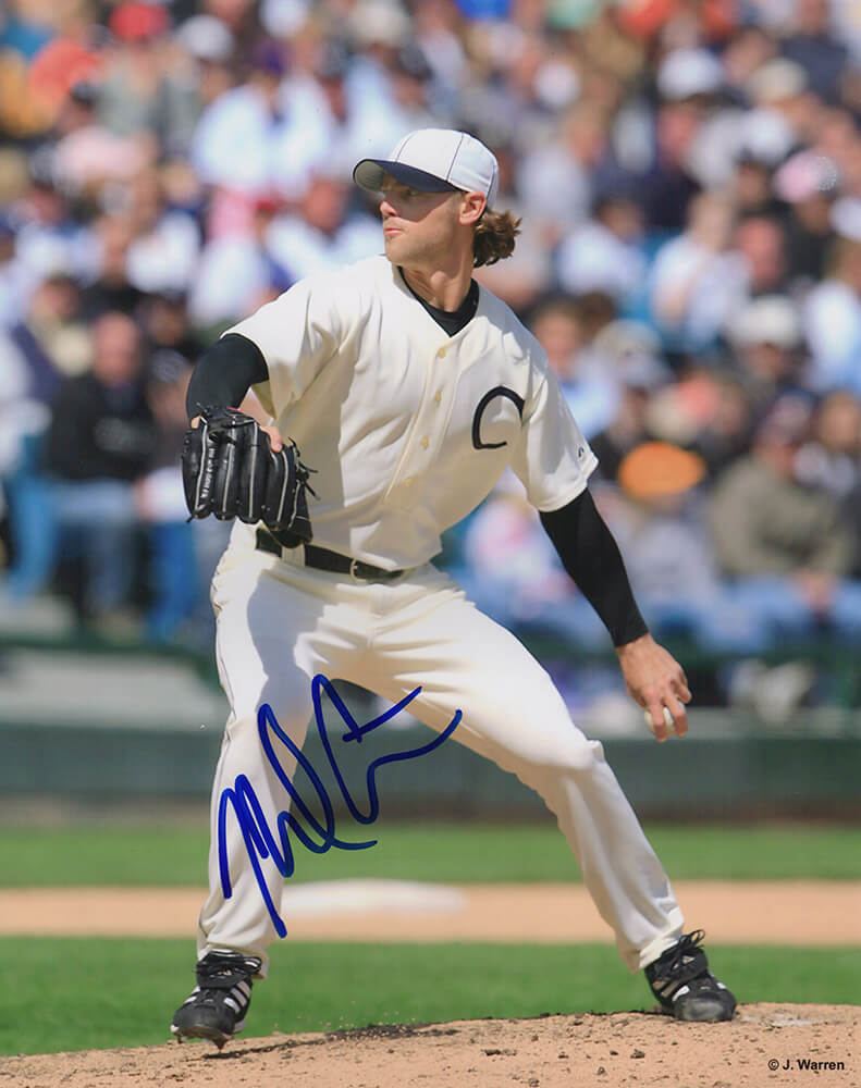 Neal Cotts Signed Chicago White Sox White Throwback Jersey Pitching 8x10 Photo - COT08P101 - Neal Cotts Signed Chicago White Sox White Throwback Jersey Pitching 8x10 Photo product image