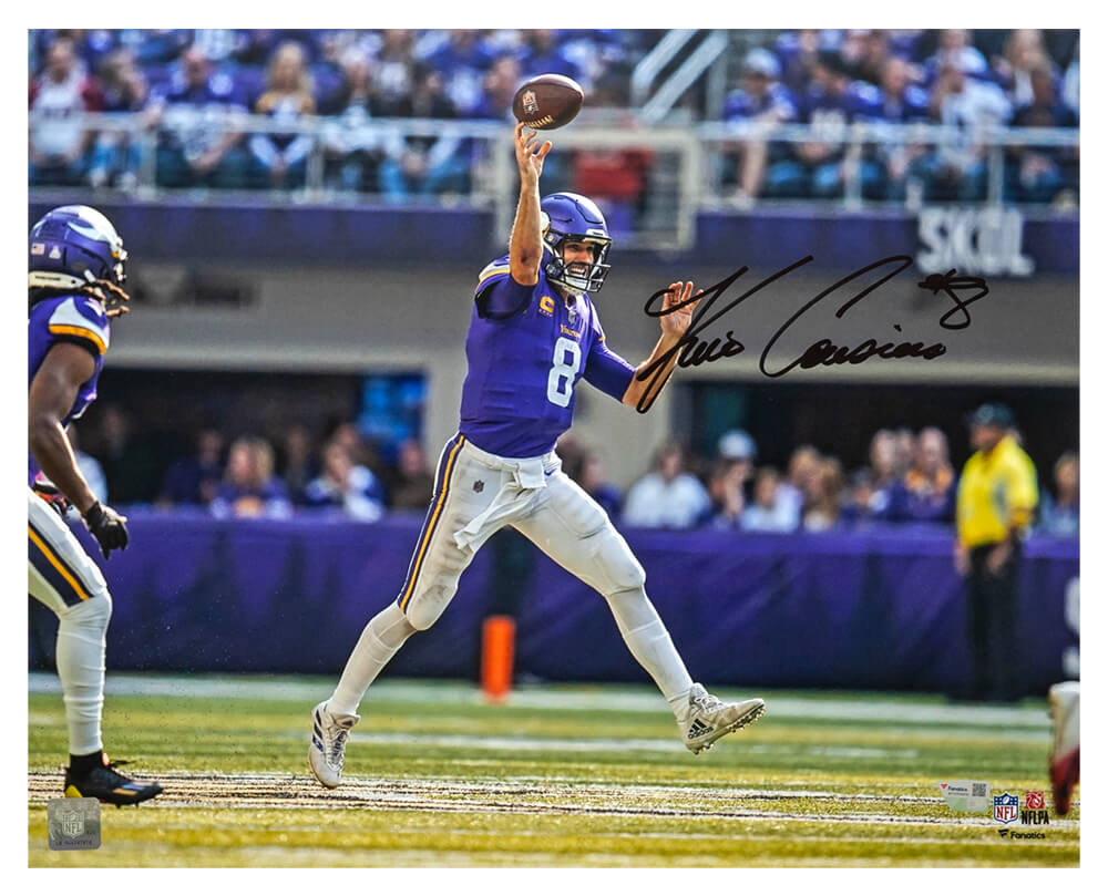 Kirk Cousins Signed Minnesota Vikings Purple Jersey Throwing Action 16x20 Photo - (Fanatics) - COU16P301 - Kirk Cousins Signed Minnesota Vikings Purple Jersey Throwing Action 16x20 Photo - (Fanatics) product image