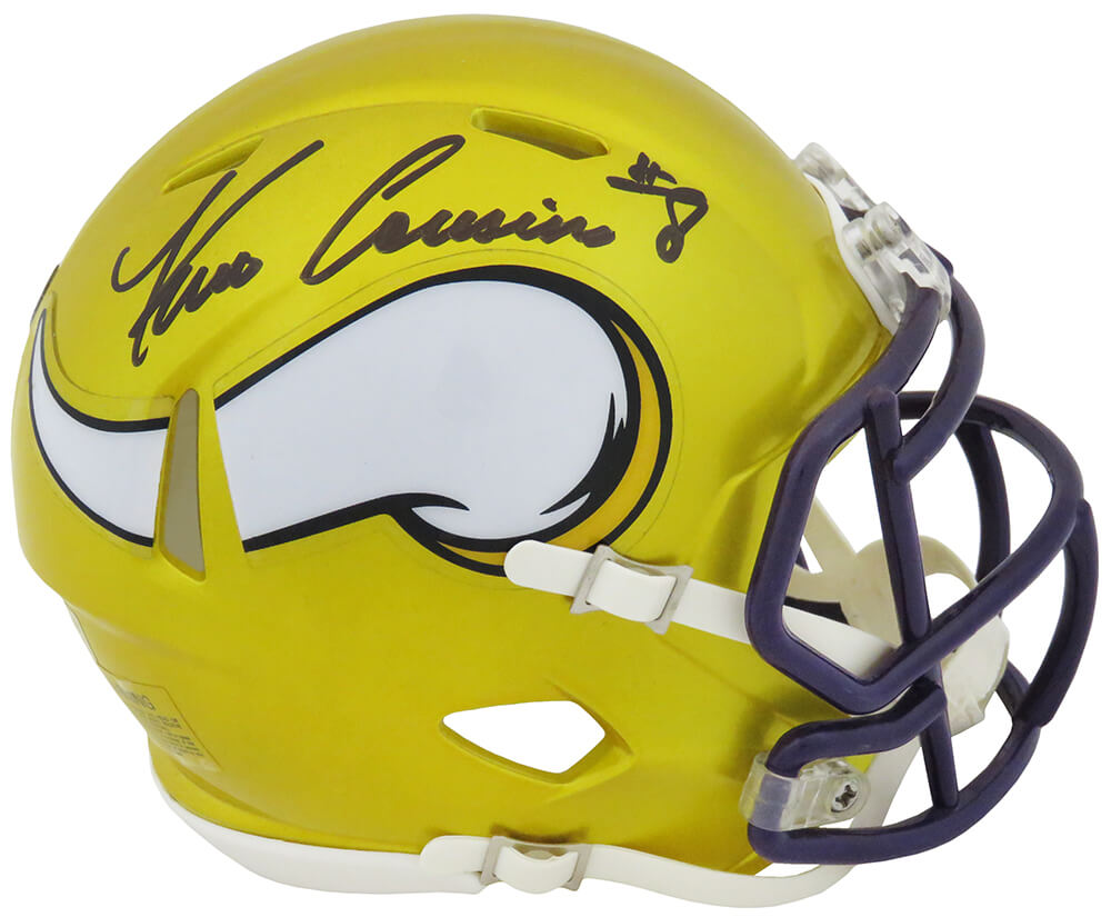 Kirk Cousins Signed Minnesota Vikings FLASH Riddell Speed Mini Helmet  (Fanatics) - COUMIN302 - Kirk Cousins Signed Minnesota Vikings FLASH Riddell Speed Mini Helmet (Fanatics) product image