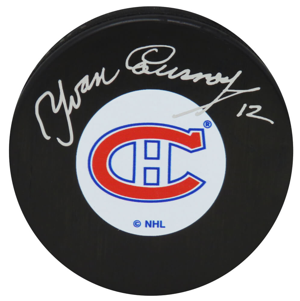 Yvan Cournoyer Signed Montreal Canadiens Medium Logo Hockey Puck - COUPUC402 - Yvan Cournoyer Signed Montreal Canadiens Medium Logo Hockey Puck product image
