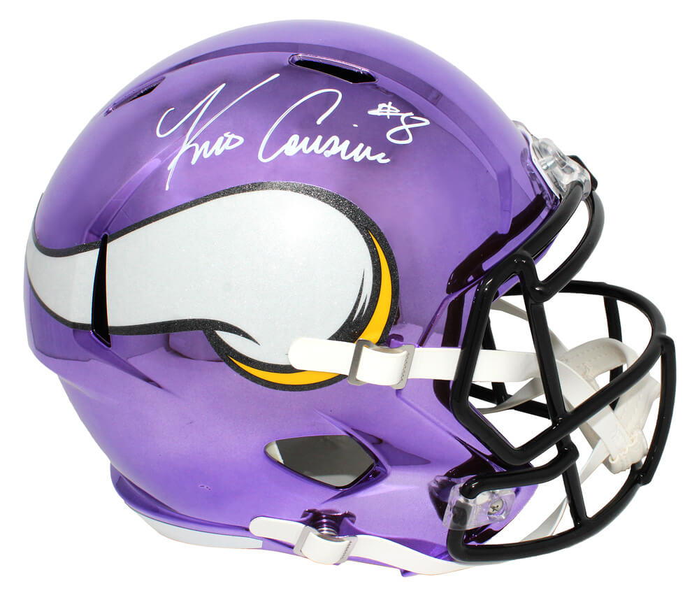 Kirk Cousins Signed Minnesota Vikings Chrome Riddell Full Size Speed Replica Helmet - COUREP300 - Kirk Cousins Signed Minnesota Vikings Chrome Riddell Full Size Speed Replica Helmet product image