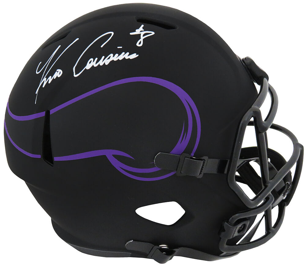 Kirk Cousins Signed Minnesota Vikings Eclipse Black Matte Riddell Full Size Speed Replica Helmet  (Fanatics) - COUREP303 - Kirk Cousins Signed Minnesota Vikings Eclipse Black Matte Riddell Full Size Speed Replica Helmet (Fanatics) product image