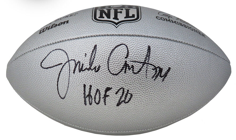 Jim Covert Signed Wilson Duke Silver Metallic NFL Full Size Replica Football w/HOF'20 - COVFTB301 - Jim Covert Signed Wilson Duke Silver Metallic NFL Full Size Replica Football w/HOF'20 product image
