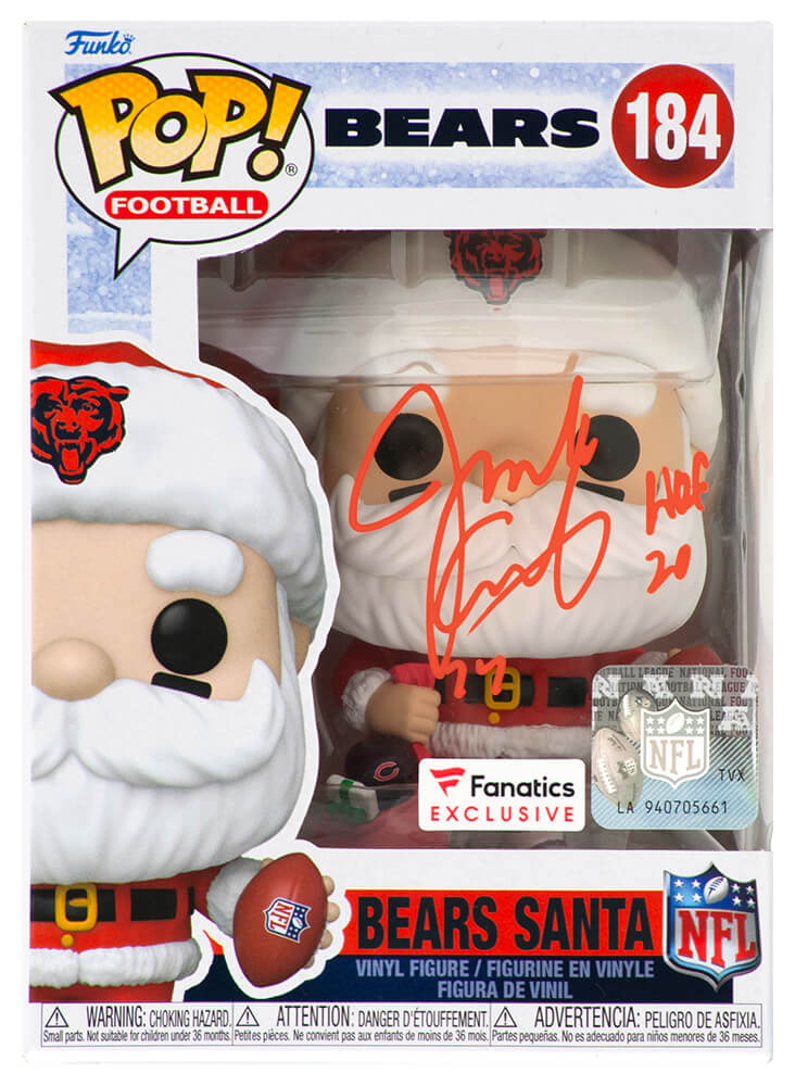 Jim Covert Signed Chicago Bears SANTA Funko Pop Doll #184 w/HOF'20 - COVFUN300 - Jim Covert Signed Chicago Bears SANTA Funko Pop Doll #184 w/HOF'20 product image