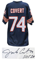 Jim Covert Signed Navy Custom Football Jersey w/HOF'20 - COVJRY301 - Jim Covert Signed Navy Custom Football Jersey w/HOF'20 product image