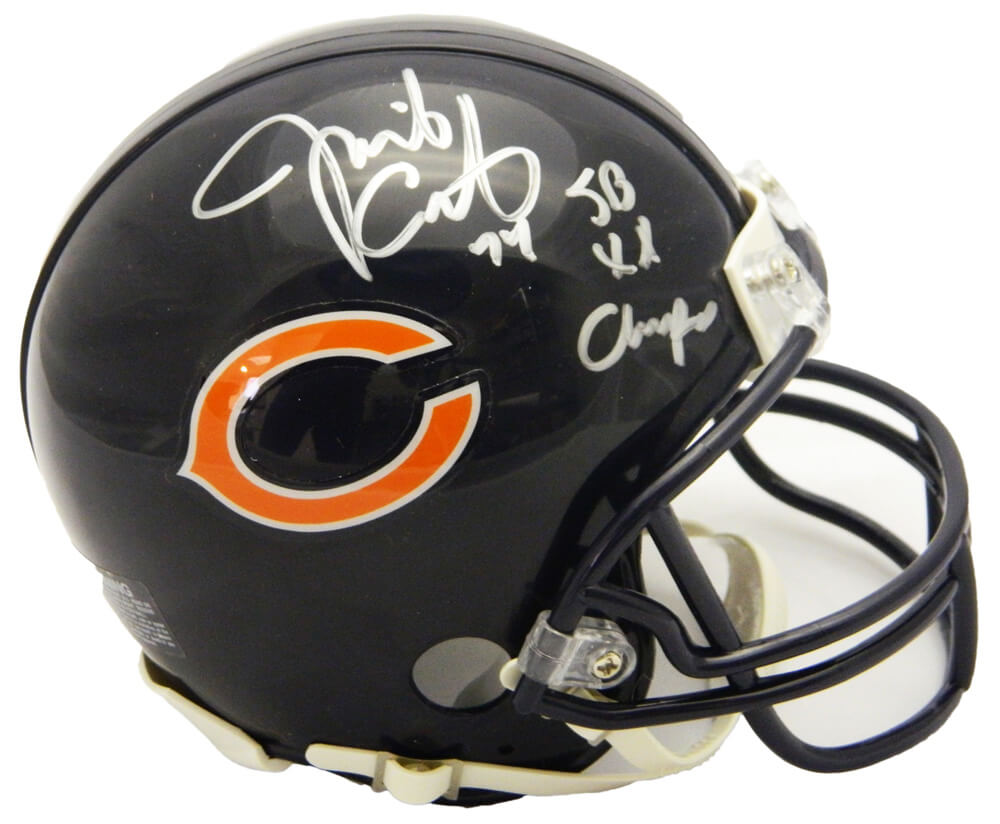 Jim Covert Signed Chicago Bears Riddell Mini Helmet w/SB XX Champs - COVMIN300 - Jim Covert Signed Chicago Bears Riddell Mini Helmet w/SB XX Champs product image