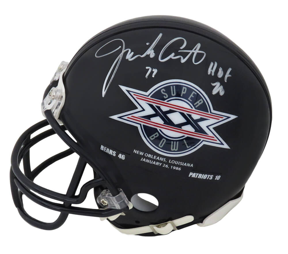 Jim Covert Signed Chicago Bears / Super Bowl XX Champs Logo Riddell Mini Helmet w/HOF'20 - COVMIN304 - Jim Covert Signed Chicago Bears / Super Bowl XX Champs Logo Riddell Mini Helmet w/HOF'20 product image