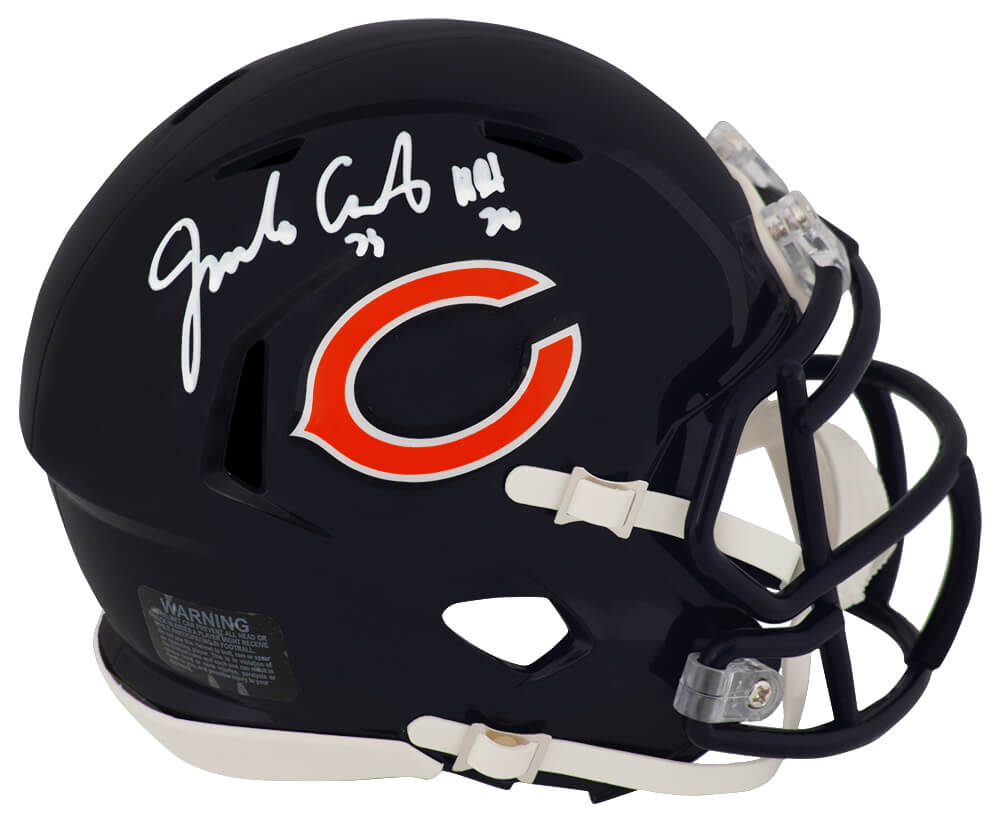 Jim Covert Signed Chicago Bears Riddell Speed Mini Helmet w/HOF'20 - (In White) - COVMIN311 - Jim Covert Signed Chicago Bears Riddell Speed Mini Helmet w/HOF'20 - (In White) product image