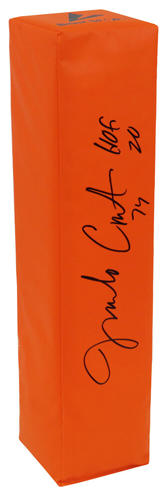 Jim Covert Signed BSN Orange Football Endzone Pylon w/HOF'20 - COVPYL302 - Jim Covert Signed BSN Orange Football Endzone Pylon w/HOF'20 product image