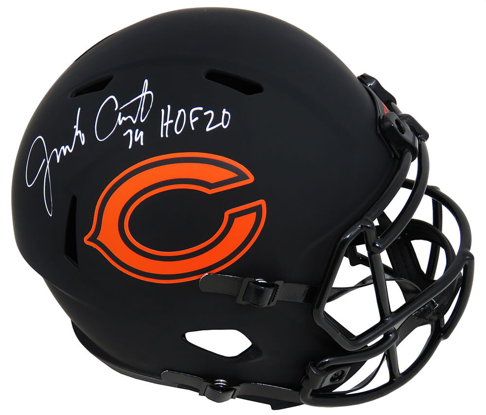 Jim Covert Signed Chicago Bears Eclipse Black Matte Riddell Full Size Speed Replica Helmet w/HOF'20 - COVREP301 - Jim Covert Signed Chicago Bears Eclipse Black Matte Riddell Full Size Speed Replica Helmet w/HOF'20 product image