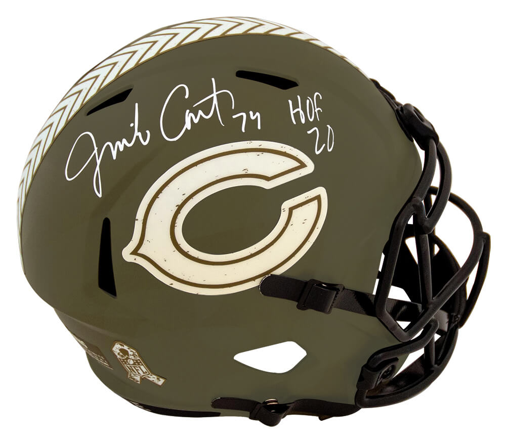 Jim Covert Signed Chicago Bears Salute to Service Riddell Full Size Speed Replica Helmet w/HOF'20 - COVREP304 - Jim Covert Signed Chicago Bears Salute to Service Riddell Full Size Speed Replica Helmet w/HOF'20 product image