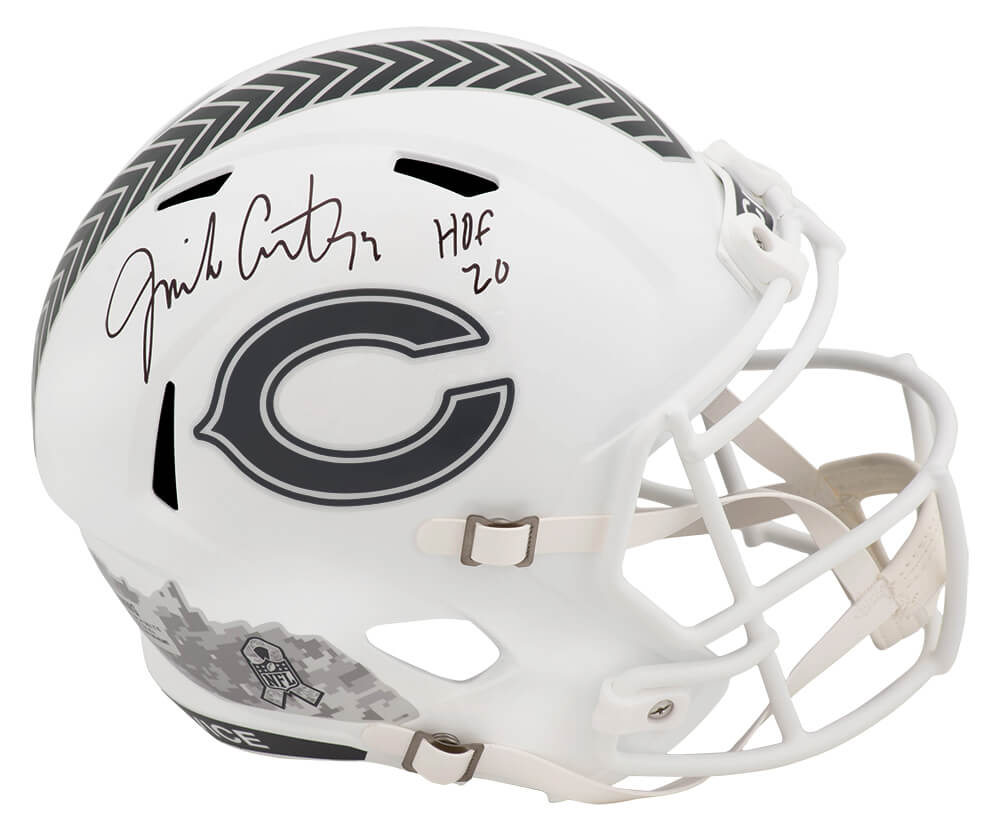 Jim Covert Signed Chicago Bears 2024 SALUTE White Riddell Full Size Speed Replica Helmet w/HOF'20 - COVREP305 - Jim Covert Signed Chicago Bears 2024 SALUTE White Riddell Full Size Speed Replica Helmet w/HOF'20 product image