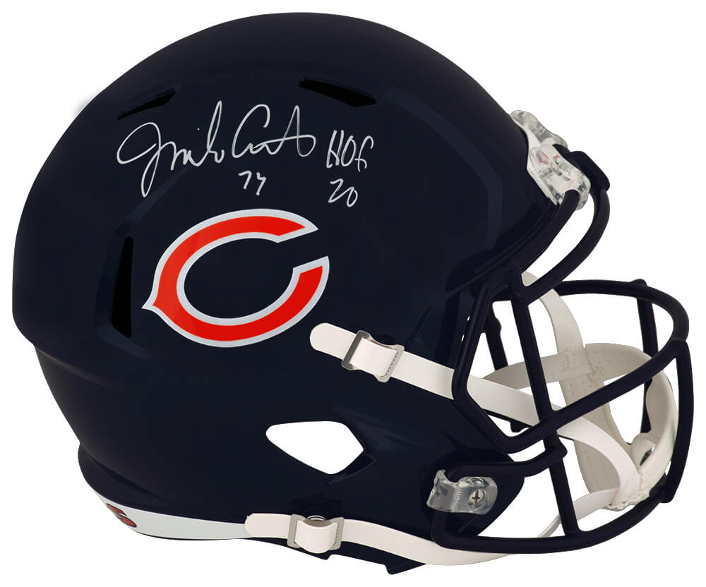 Jim Covert Signed Chicago Bears Riddell Full Size Speed Replica Helmet w/HOF'20 - (In White) - COVREP308 - Jim Covert Signed Chicago Bears Riddell Full Size Speed Replica Helmet w/HOF'20 - (In White) product image