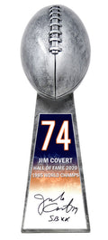Jim Covert Signed Football World Champion 15 Inch Replica Silver Trophy w/SB XX - COVTRO300 - Jim Covert Signed Football World Champion 15 Inch Replica Silver Trophy w/SB XX product image