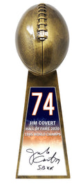 Jim Covert Signed Football World Champion 15 Inch Replica Gold Trophy w/SB XX - COVTRO301 - Jim Covert Signed Football World Champion 15 Inch Replica Gold Trophy w/SB XX product image