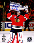 Corey Crawford Signed Chicago Blackhawks 2015 Stanley Cup Trophy 8x10 Photo - CRA08P403 - Corey Crawford Signed Chicago Blackhawks 2015 Stanley Cup Trophy 8x10 Photo product image
