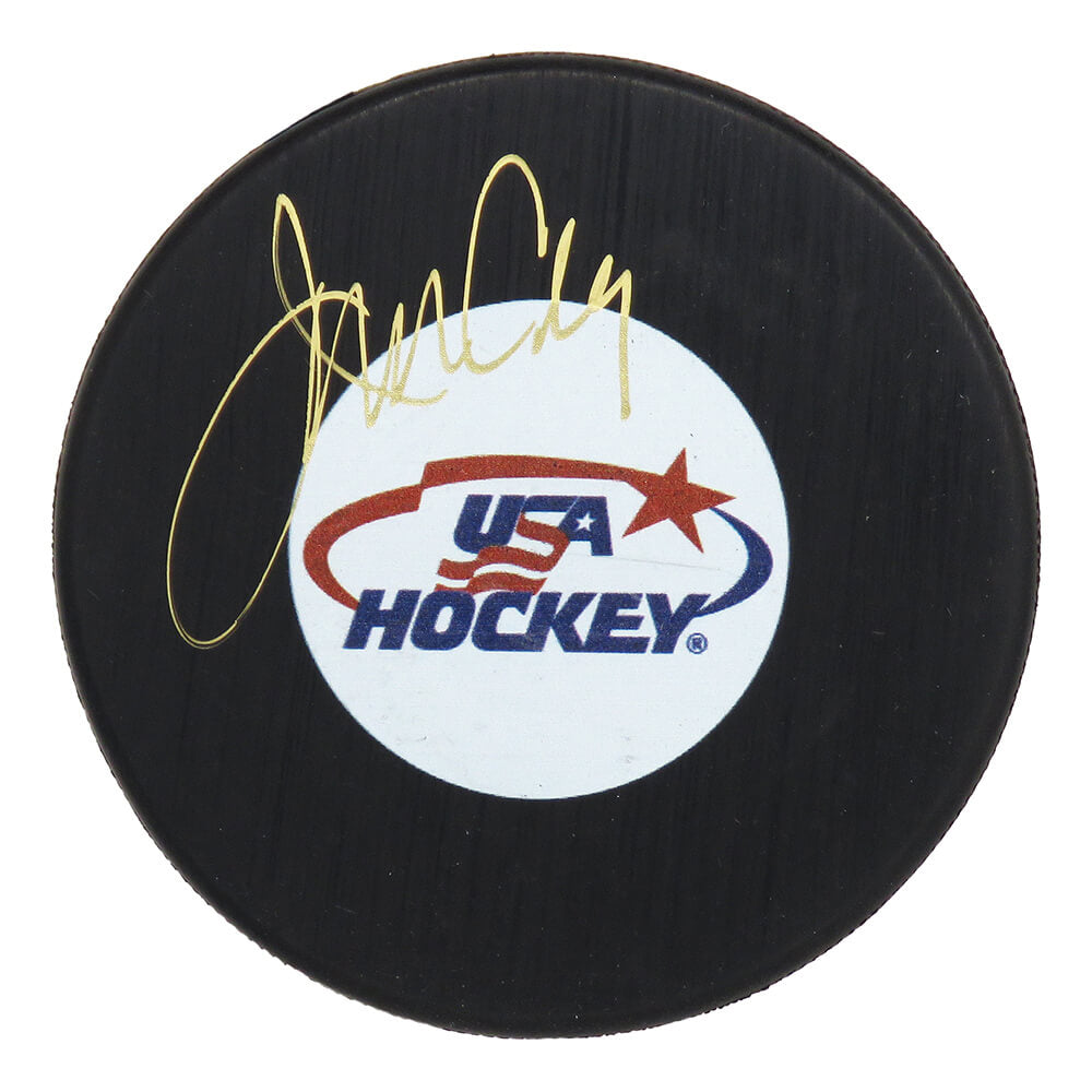 Jim Craig Signed USA Hockey Logo Hockey Puck - CRAPUC420 - Jim Craig Signed USA Hockey Logo Hockey Puck product image