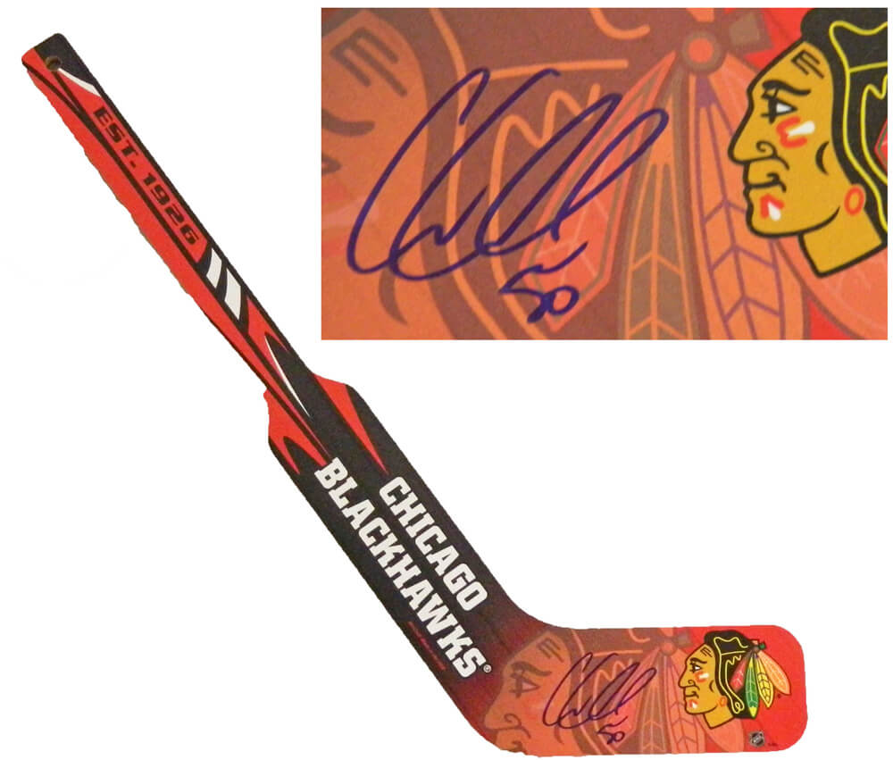 Corey Crawford Signed Chicago Blackhawks Logo Mini Goalie Hockey Stick - CRASTK400 - Corey Crawford Signed Chicago Blackhawks Logo Mini Goalie Hockey Stick product image